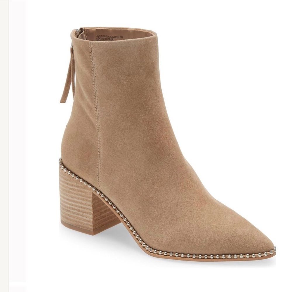 Steve Madden Woman’s Aquarius Suede Boots Natural Tan Size 9.5